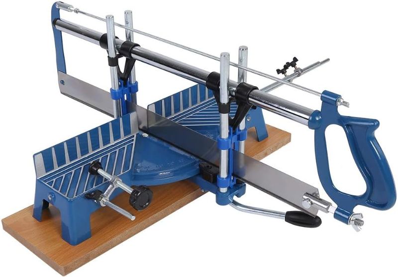 Photo 1 of Precision Mitre Saw, Professional Carpenter Carpentary Saw, Iron Manual Precision Hand Angle Saw Mitre Hand Saw Hand Tool for Craftsman Woodworking, 22.5°, 30°, 36°, 45° & 90° Adjustable