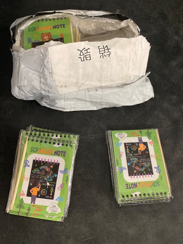 Photo 1 of 20 Pack Scratch Art Notebooks,Rainbow Scratch Paper Notes,Scratch Note Pads for Kids Arts and Crafts Perfect Travel Activity