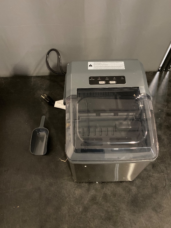 Photo 1 of Frigidaire 26 Lbs per Day Portable Compact Maker, Ice Making Machine, Stainless, Medium