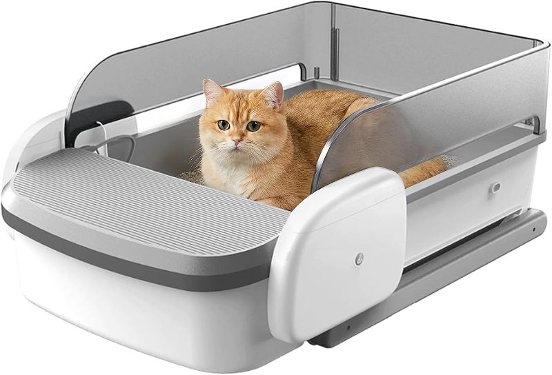Photo 1 of Taigepets Self Cleaning Litter Box with AutoSafety Sensors for Multiple Cats - Covered Ultra OdorRemoval - Smart APP Control - Compatible On AllWiFi - Electric Robot Safety