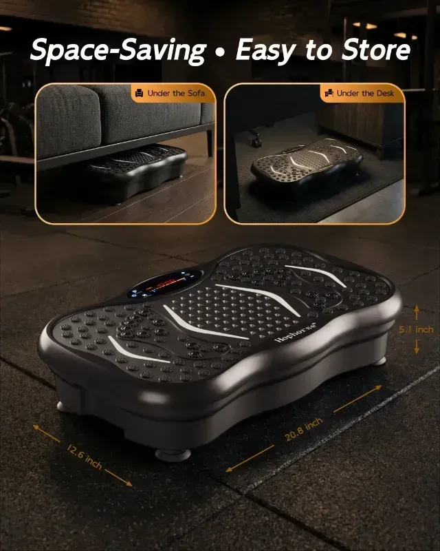 Photo 1 of HopHorse Adjustable Speed Vibration Plate – Quiet Home Exercise Equipment for Full Body Fitness, Multifunctional Walking Pad & Pedal Exerciser Alternative, Power Vibration Plates 