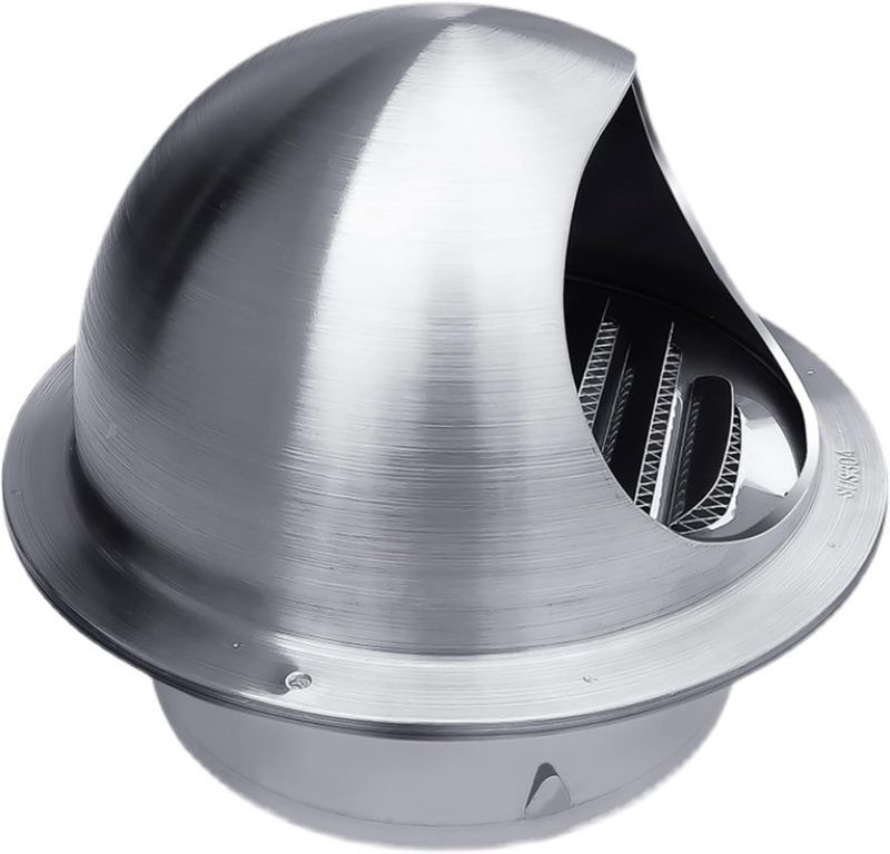 Photo 1 of 6 Inch Dryer Vent Cover Metal Stainless Steel Round Wall Vent Outside Caps for Exhaust Airventilation HVAC System Outlet