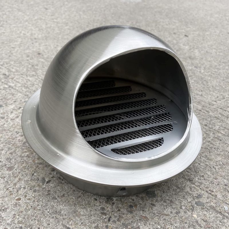 Photo 1 of 6 Inch Dryer Vent Cover Metal Stainless Steel Round Wall Vent Outside Caps for Exhaust Airventilation HVAC System Outlet