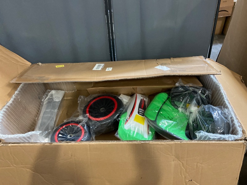 Photo 1 of 24V Kid Go Kart, 7AH Battery Powered Electric Vehicle, w/150 * 2 Motors, Drifting Car, Soft Start, Music, Horn Honking and Safety Belt, Gift for Kids Age 6-12 Years Old, Green