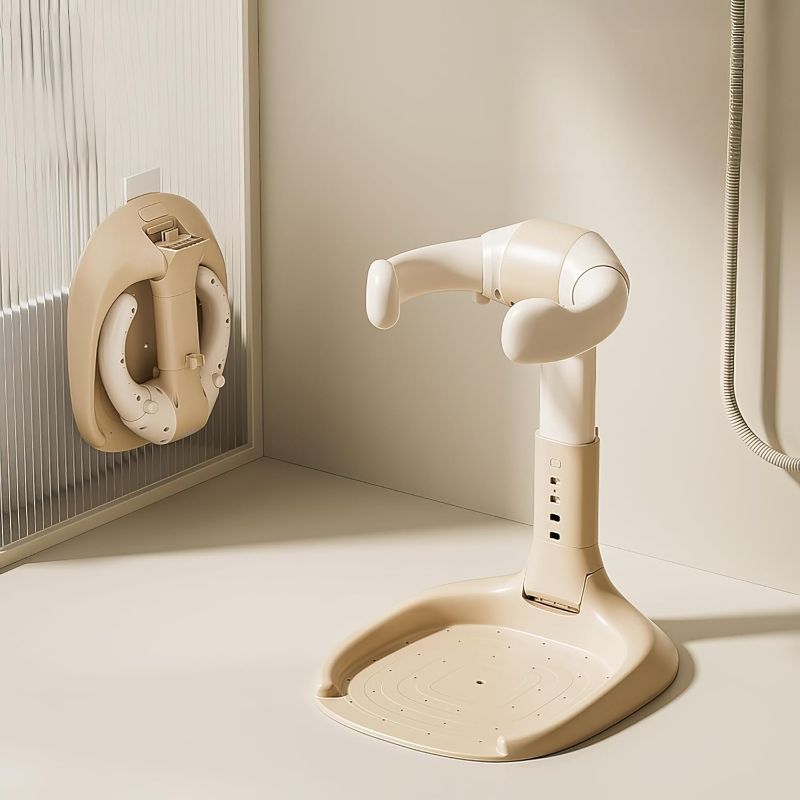 Photo 1 of Baby Bath Stand with Adjustable 5 Levels – Foldable Infant Bath Seat for 6+ Months, Non-Slip & Easy-Clean Design, Travel-Friendly Cream Bath Support (No Assembly, Space-Saving)