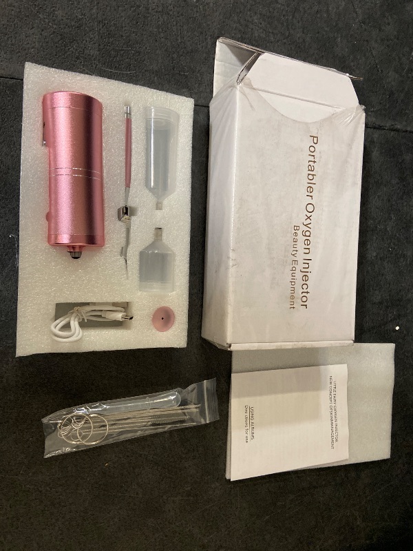 Photo 1 of Top Facial Airbrush Spray Gun Oxygen Injector Hydrate Cleanse Mini Air Compressor Kit Nano Mist Sprayer Multi Use - For Skin, Nails, Air Brush