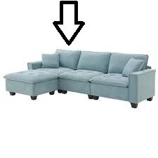 Photo 1 of Corner piece to blue velvet convertible sectional