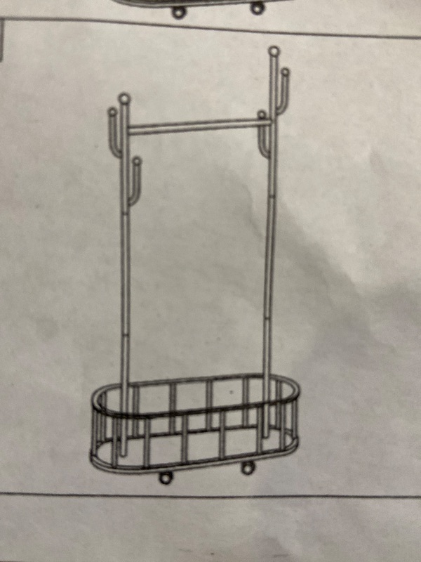 Photo 1 of Clothes Rack with Wheels 24x13x68 in, Garment Rack Heavy Duty, Rolling Metal Clothing Rack, Coat Rack for Hanging Clothes, Multi Purpose Organiser Clothes Rail, Bedroom Hanging Rail