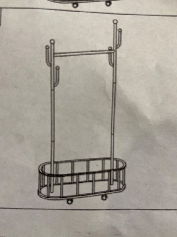 Photo 1 of Clothes Rack with Wheels 24x13x68 in, Garment Rack Heavy Duty, Rolling Metal Clothing Rack, Coat Rack for Hanging Clothes, Multi Purpose Organiser Clothes Rail, Bedroom Hanging Rail