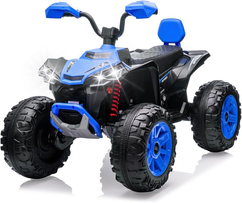Photo 1 of 24V 2-Seater Ride On ATV, 4-Wheel Battery Powered Electric Car Truck, Electric Car for Kids with High/Low Speed Modes, LED Lights, Music & Horn for Boys Girls
