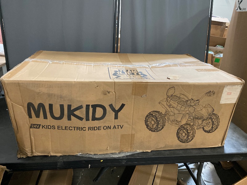 Photo 1 of 24V 2-Seater Ride On ATV, 4-Wheel Battery Powered Electric Car Truck, Electric Car for Kids with High/Low Speed Modes, LED Lights, Music & Horn for Boys Girls