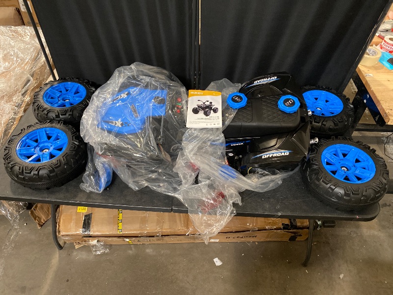 Photo 1 of 24V 2-Seater Ride On ATV, 4-Wheel Battery Powered Electric Car Truck, Electric Car for Kids with High/Low Speed Modes, LED Lights, Music & Horn for Boys Girls