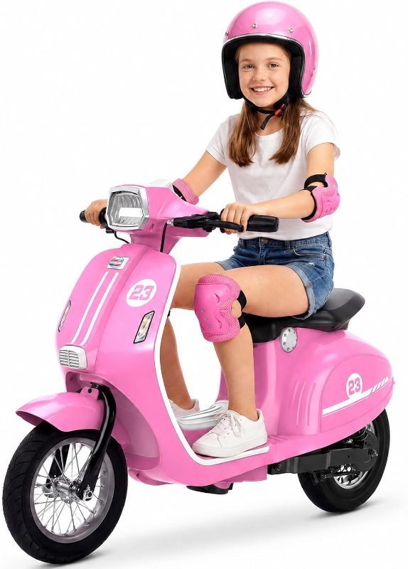 Photo 1 of Kids Motorcycle, 2 Wheel Electric Motorcycle for Girls Ages 8-12, 24V Ride on Toys with Music, Story, Headlight, 3 Speed Options, Up to 60min Ride Time, for Riders up to 143 lbs, Easy Assemble, Pink