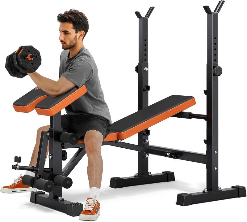 Photo 1 of Adjustable/Foldable Weight Bench, 660LBS Home Gym Workout Bench Lifting Sit-up Exercise Bench for Bench Press
