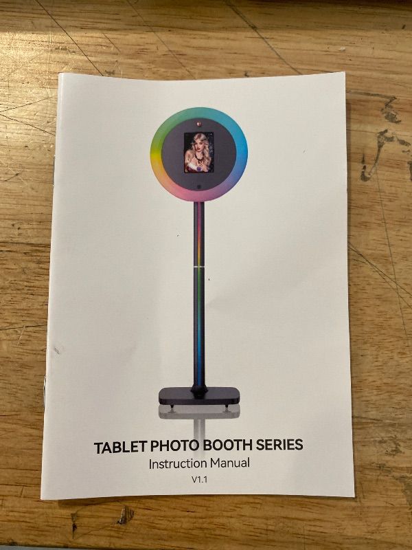Photo 1 of Photo Booth Machines,Portable Photo Booth with Voice Control Digital Selfie Photobooth RGB Ring Light Tablet Photo Booth for Parties, Weddings, Events