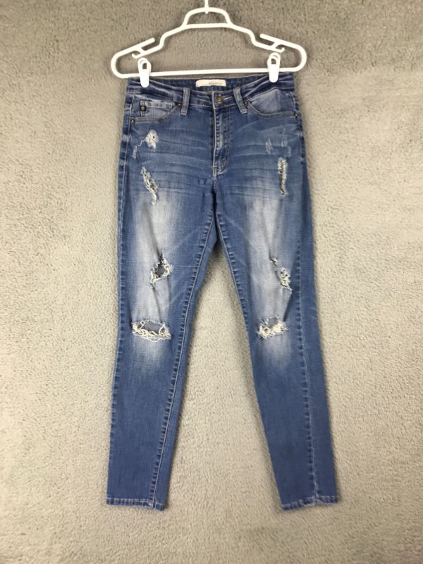 Photo 1 of Size XL kanCan Jeans Womens Mid Rise Distressed Skinny Stretch Blue