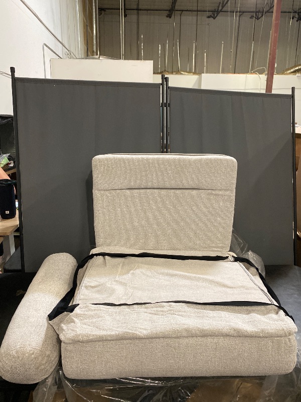Photo 1 of foldable cushing lounge seat with cushion (light grey)