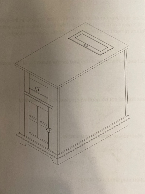 Photo 1 of Anwick Vintage End Table Side Table with USB Ports, Wooden Nightstand with Multifunctional Drawer Cup Holders, Classic Vintage Livingroom End Table Storage Cabinet for Bedroom Living Room