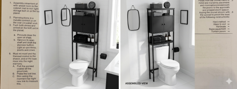 Photo 1 of black over the toilet storage cabinet 
