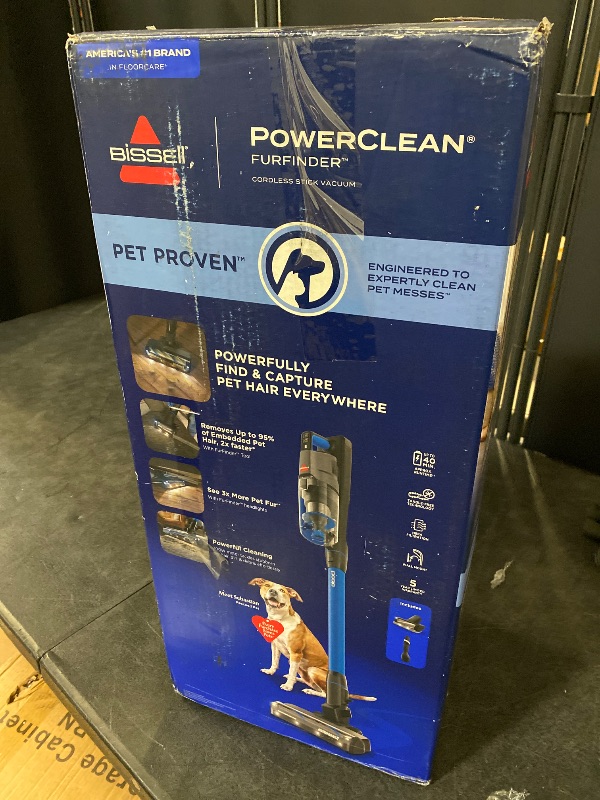 Photo 1 of Bissell PowerClean FurFinder 200W Self-Standing Cordless Vacuum w/Tangle Free Brush Roll, Strong Suction, Removeable Battery, Wall Mount, Upholstery Tool & Bright Headlights