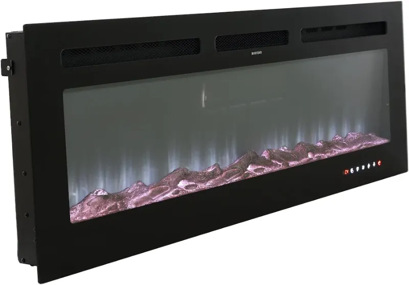 Photo 1 of Living 60 in. Wall Mounted Recessed Electric Fireplace