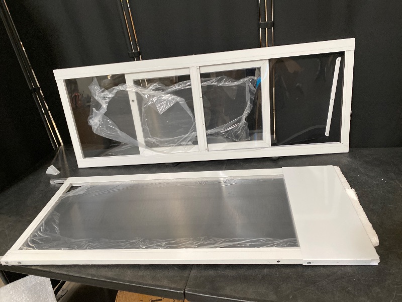 Photo 1 of Extra Large Dog Door for Sliding Door - X Large Dog Door for Sliding Glass Door - Pet Door for Patio Slider Insert, White