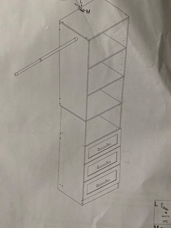 Photo 1 of Bestar Pur 25"W Storage Unit With 3 Drawers, 