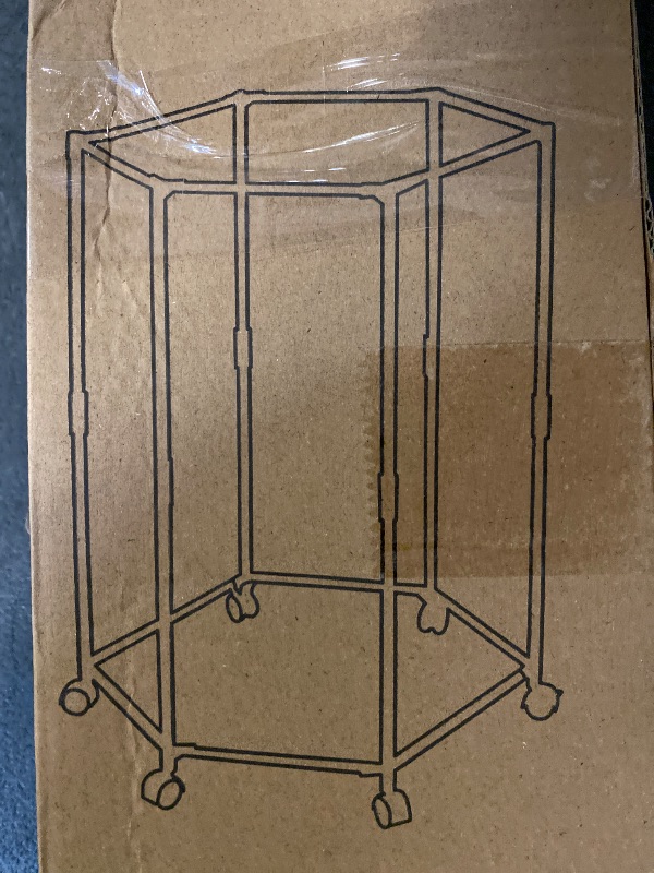 Photo 1 of Floor Standing Rotatable Clothing Rack,Clothing Rack with Wheel,Garment Rack,Retail Display Stand(Black)