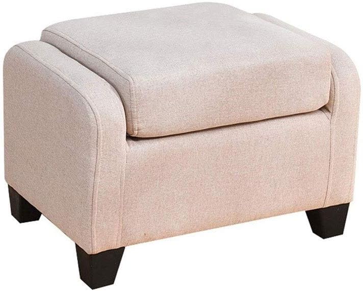 Photo 1 of Home Folding Storage Ottoman with Legs, Upholstered, Strong and Sturdy, Foot Stool Sofa Stool(Biege)