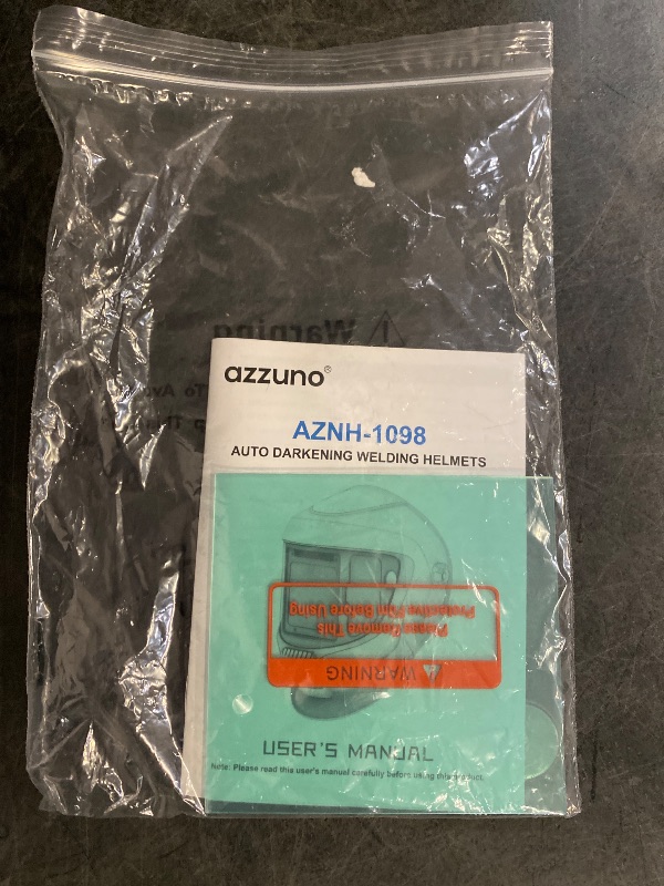 Photo 1 of AZZUNO Auto Darkening Welding Helmet, Large Viewing 3.94"×3.82" with Side View 1.97"× 3.82", Solar Powered Welding Hood Mask with Wide Shade 4/5-8/9-13 for TIG/MIG/Stick Weld/Cut/Grind