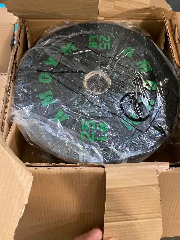 Photo 1 of 2 Rubber Weights Plates,Bumper Plates?25/35LB?2 inch Rubber Weight PlatesStrength Training Bench Press Squats Powerlifting Weight Training Home Gym