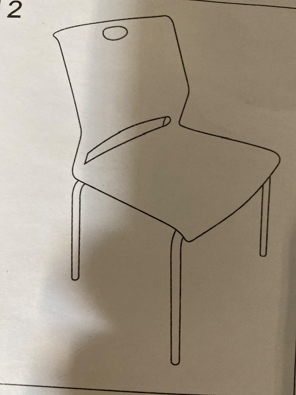 Photo 1 of Sidanli Waiting Room Chairs Set of 4, Grey Stack Chairs with Back, Stacking Chairs with Metal Legs