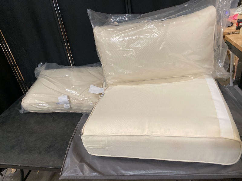 Photo 1 of 2n Outer Beige Pillows with couch cushion W/ gray cover