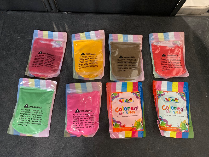 Photo 1 of Colored Sand for Sand Art [15 Colors: 12 lbs], Colored Sands Bulk, Delightful Sands Art Fun for Crafts, Parties, Children, Nice Colorful Fun Sandy Crafts for Kids Age 3+, Non-Toxic, 15 Bags