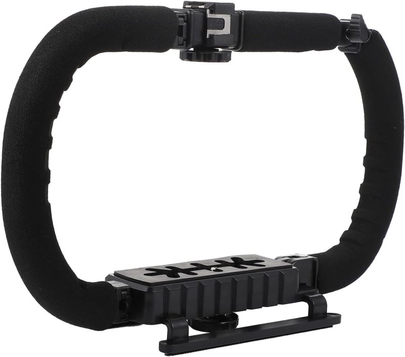Photo 1 of Generic Foldable Smartphone Video Rig Stabilizer for DSLR and Mobile Phones Handheld Design Non-Slip Base Hot Shoe Ports Compact for Vlogging and Filming