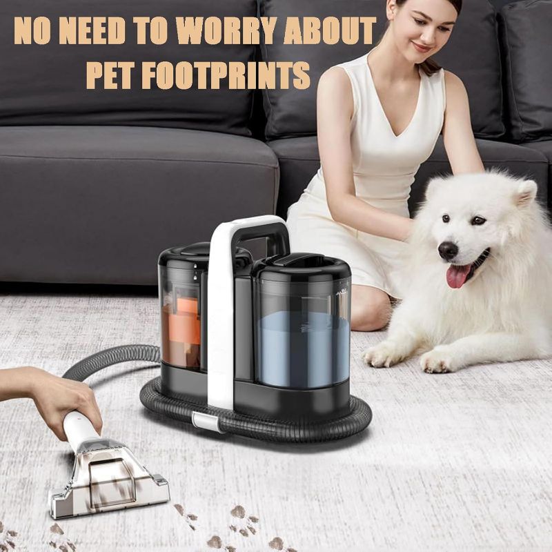 Photo 1 of Portable Carpet Cleaner Machine 11Kpa Suction Upholstery Deep Cleaner,Deep Pet Stain Remover,Perfect for Pets, Carpet, Area Rugs, Couches, Upholstery, Cars & More