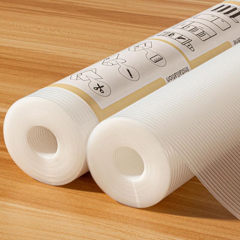 Photo 1 of FEXIA Shelf Liners for Kitchen Cabinets Non-Slip Drawer Liner 16 Inches x 20 FT Waterproof & Oil-Proof Non Adhesive Durable Material Fridge Liner for Shelves 