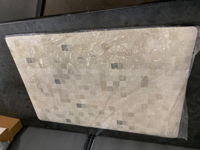 Photo 1 of 24"x36" LUMI Ultra Thin Bath Mat, Super Absorbent Quick Dry Bathroom Rugs, Non-Slip Bathroom Mats, Marble Bathmats Fit Under Door, Bathtub, Sink, Shower Room, 24"x44", Beige Checkered