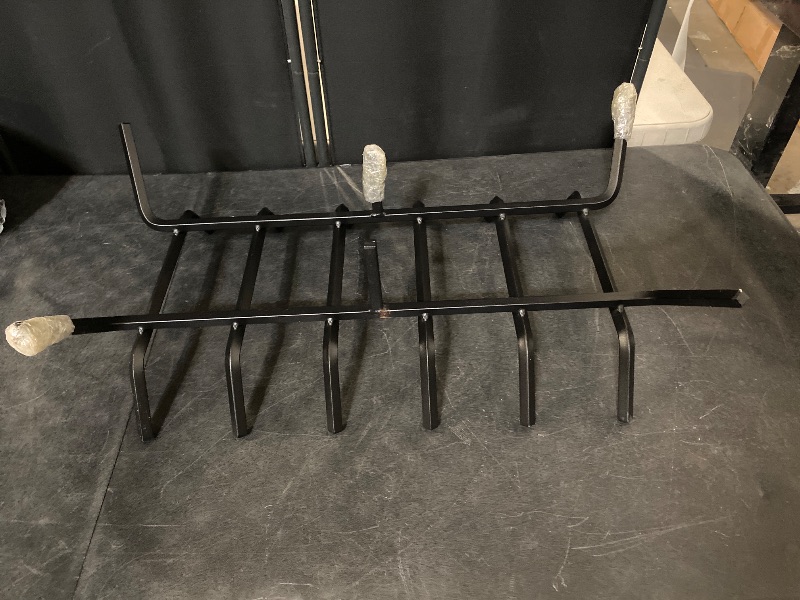 Photo 1 of Fireplace Grate,Fireplace Log Holder,21 inch Heavy Duty Solid Cast Iron FIrewood Log Burning Rack for Inside The Fireplace Accessories Outood Fire Pit Kindling Fireplace Tools