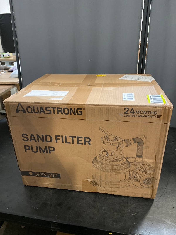 Photo 1 of Sand Filter Pump for Above Ground Pool, Pool Pumps Above Ground with Timer, Pool Sand Filter with 6-Way Valve,Improved Circulation and Filtration,12in, up to 9000 Gallons