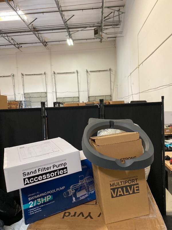 Photo 1 of Sand Filter Pump for Above Ground Pool, Pool Pumps Above Ground with Timer, Pool Sand Filter with 6-Way Valve,Improved Circulation and Filtration,12in, up to 9000 Gallons