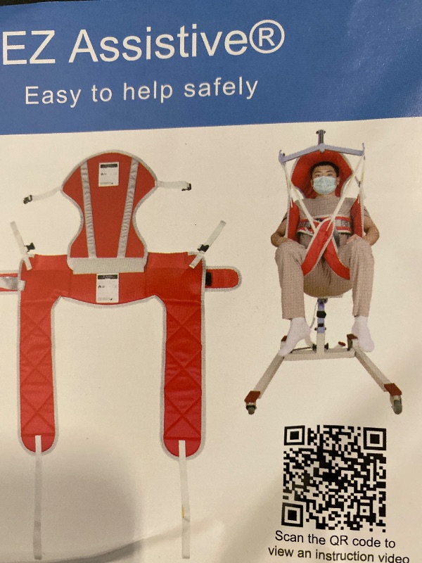 Photo 1 of EZ Assistive Patient Lift Sling, Medical Commode Patient Lift Aid Transfer Sling for Elderly, Patient Lifts for Home use,Divided Toileting Sling, 500lbs (Medium-Purple with Head Support)