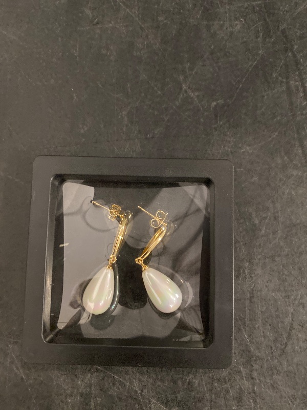 Photo 1 of  Pearl Linear Drop Earrings