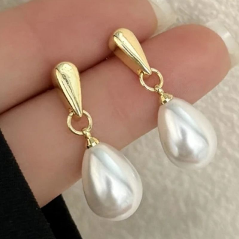 Photo 1 of  Pearl Linear Drop Earrings