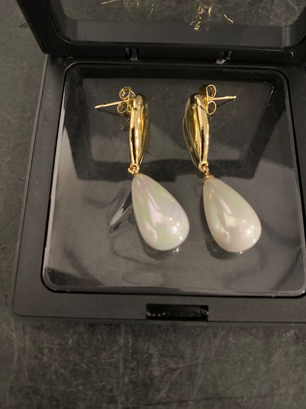 Photo 1 of  Pearl Linear Drop Earrings