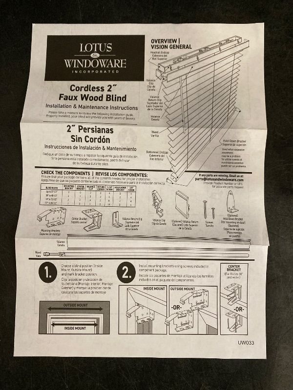 Photo 1 of 22"x60"  Light Filtering Vinyl Mini Blind White