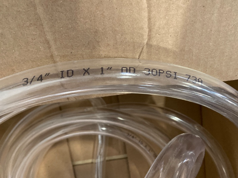 Photo 1 of Clear Vinyl Tubing Flexible PVC Tubing Food Grade.for Home Brewing, Beer Line, Aquaponics versatility and the ability to be used in a wide range of applications.