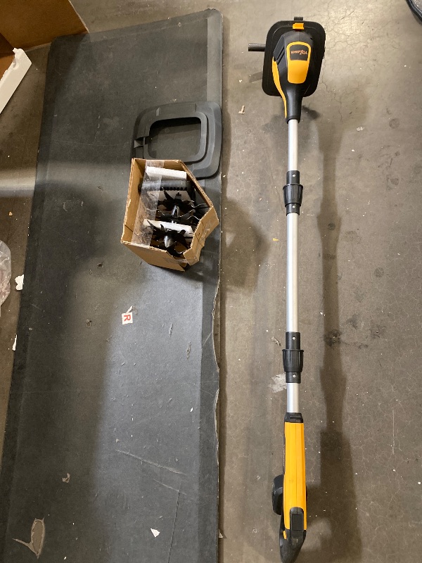 Photo 1 of Cordless Tiller Cultivator, Electric Garden Tiller w/270 RPM, 8.7" Tilling Width, 6.3" Depth, Portable Rotary Tillers, for Plowing, Weeding, Turning Over The Soil