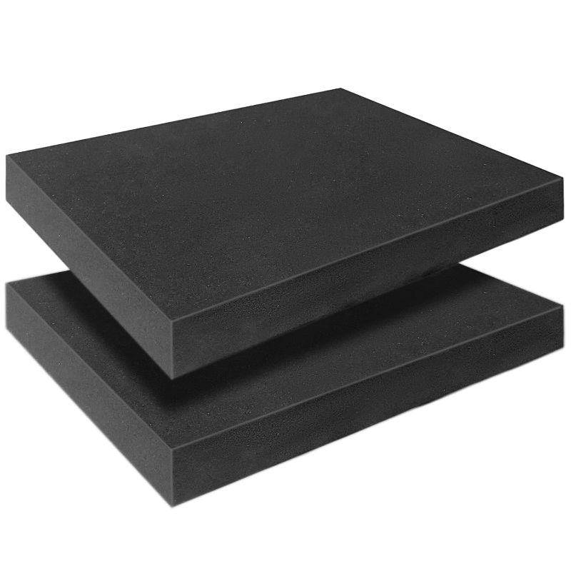 Photo 1 of Black Polyurethane Foam Inserts for Cases, 2 Pcs 19 x 19 x 2 Inch, Cuttable Packing Padding for Tool Box, Camera, Crafts and Storage
