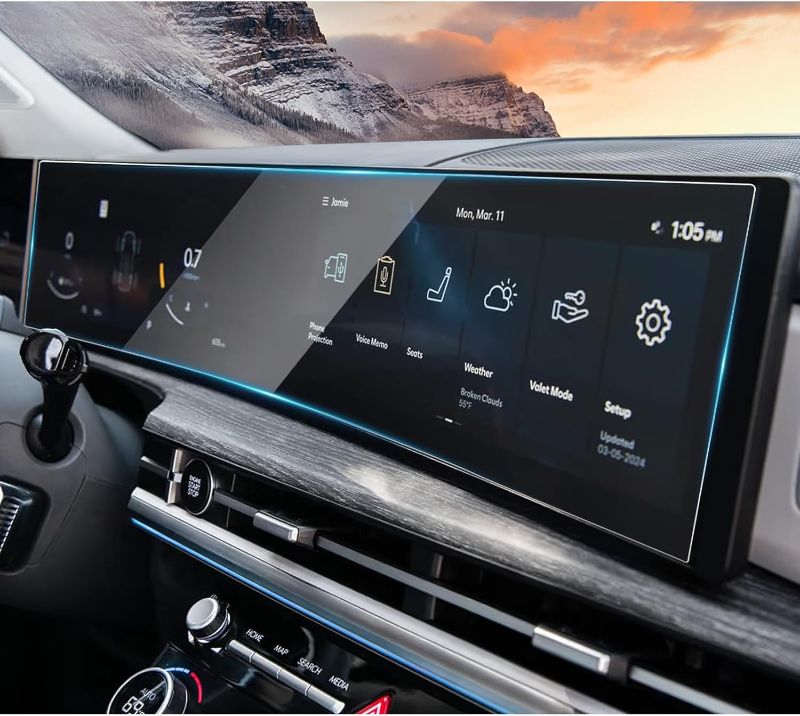Photo 1 of 12.3" HD Tempered Glass 2025 Hyundai Tucson Screen Protector for 2025 2026 Hyundai Tucson (SE/SEL/SEL Convenience/XRT/Limited/N Line) Infotainment Touchscreen Cover Screen Saver for Tucson Accessories